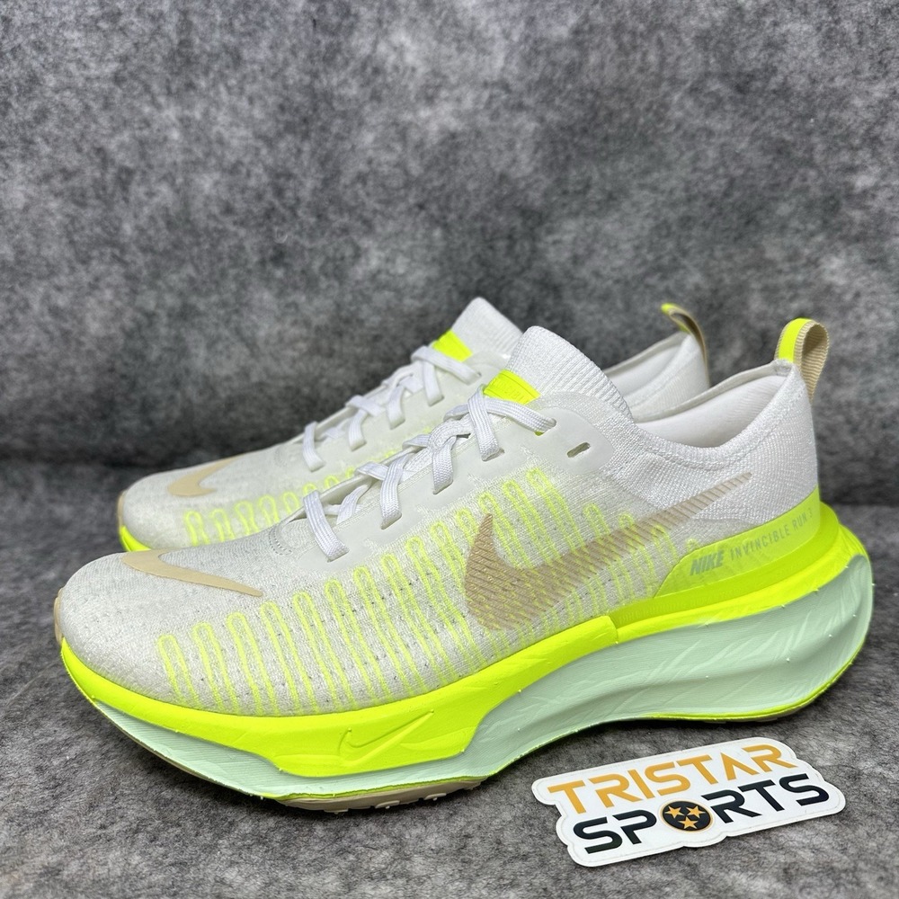 Nike ZoomX Invincible 3 Running Shoes Mens Size 8 White Volt Sail DR2615-104